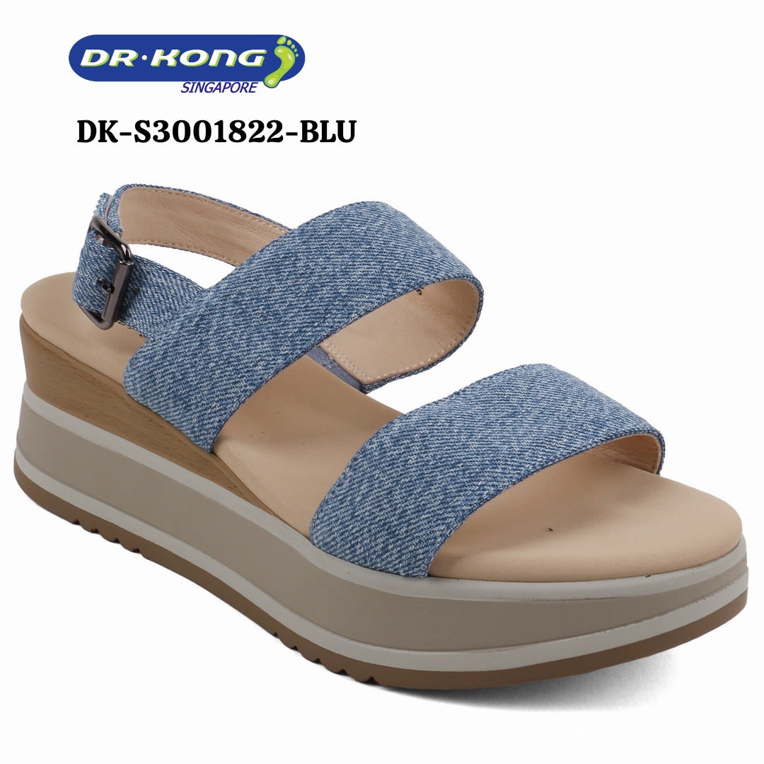 Wedge Sandals For Walking DR.KONG WOMEN TOTAL CONTACT SANDALS DK-S3001822-BLU