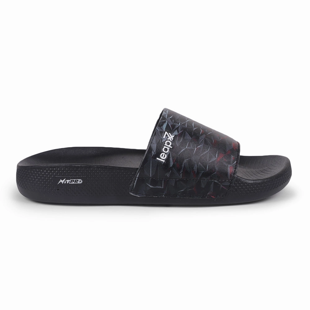 Leap7x By Liberty Men NITWALK-2 Black Casual Slides Fortnite Slippers