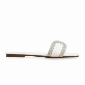 White Casual Slipper CL2093 Slippers For Elderly People