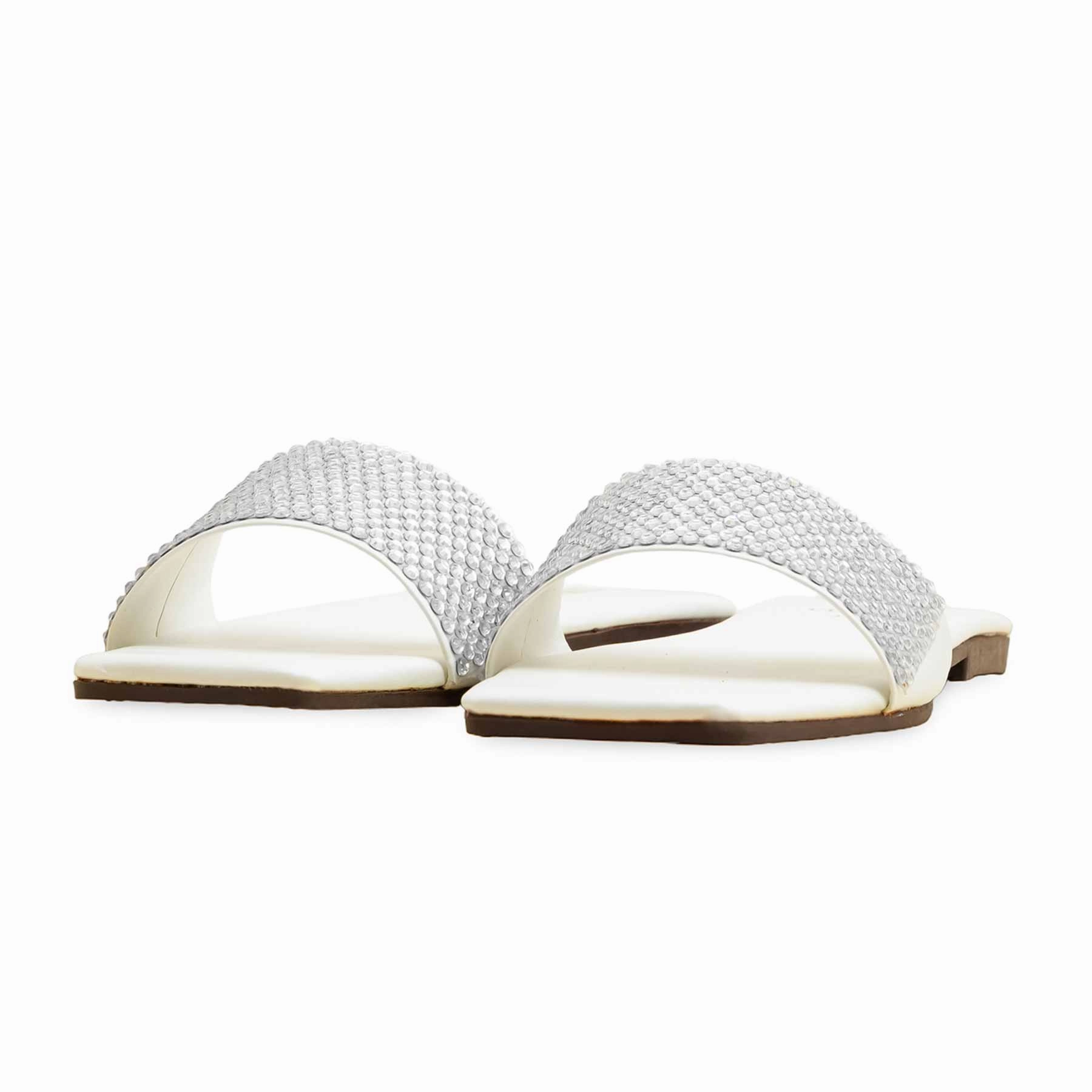 Easy Slides White Casual Slipper CL2096
