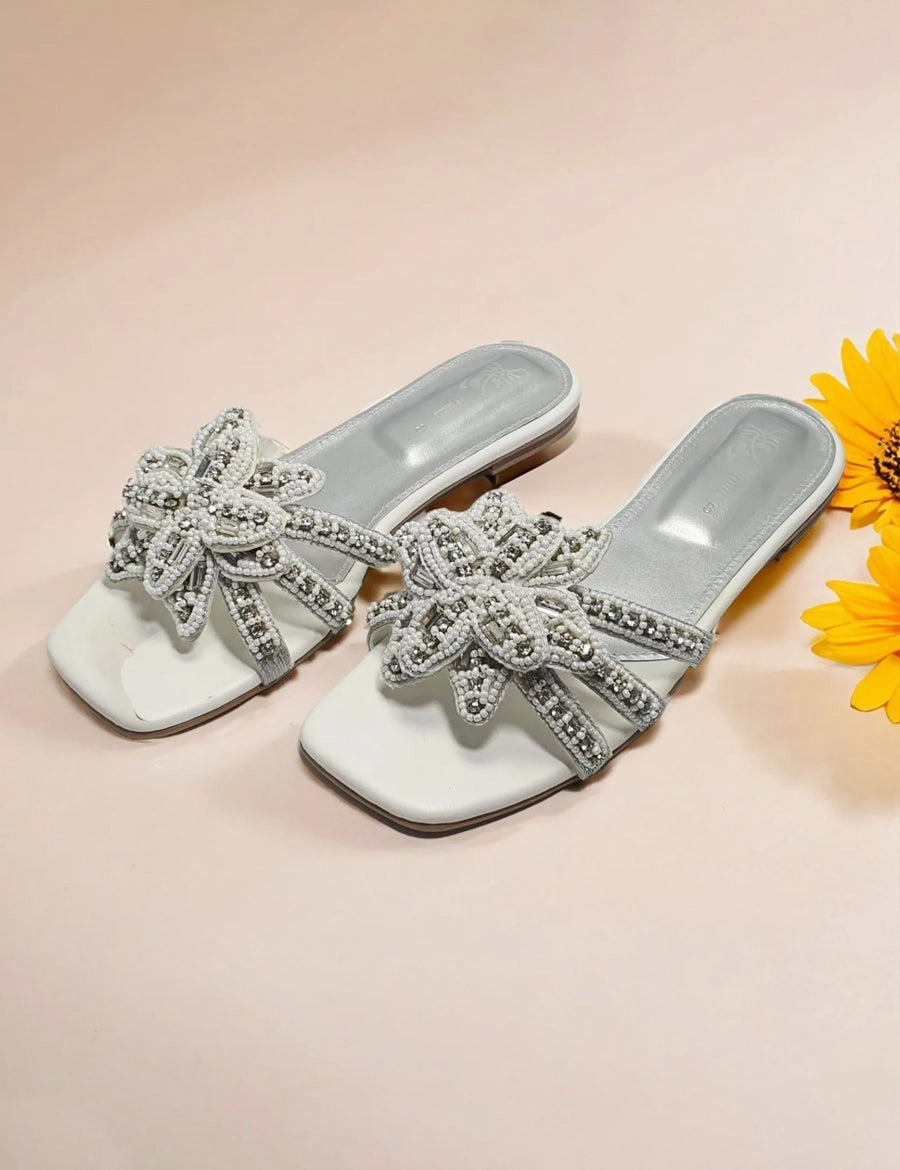 White Casual Slipper Barcelona Jelly Slides