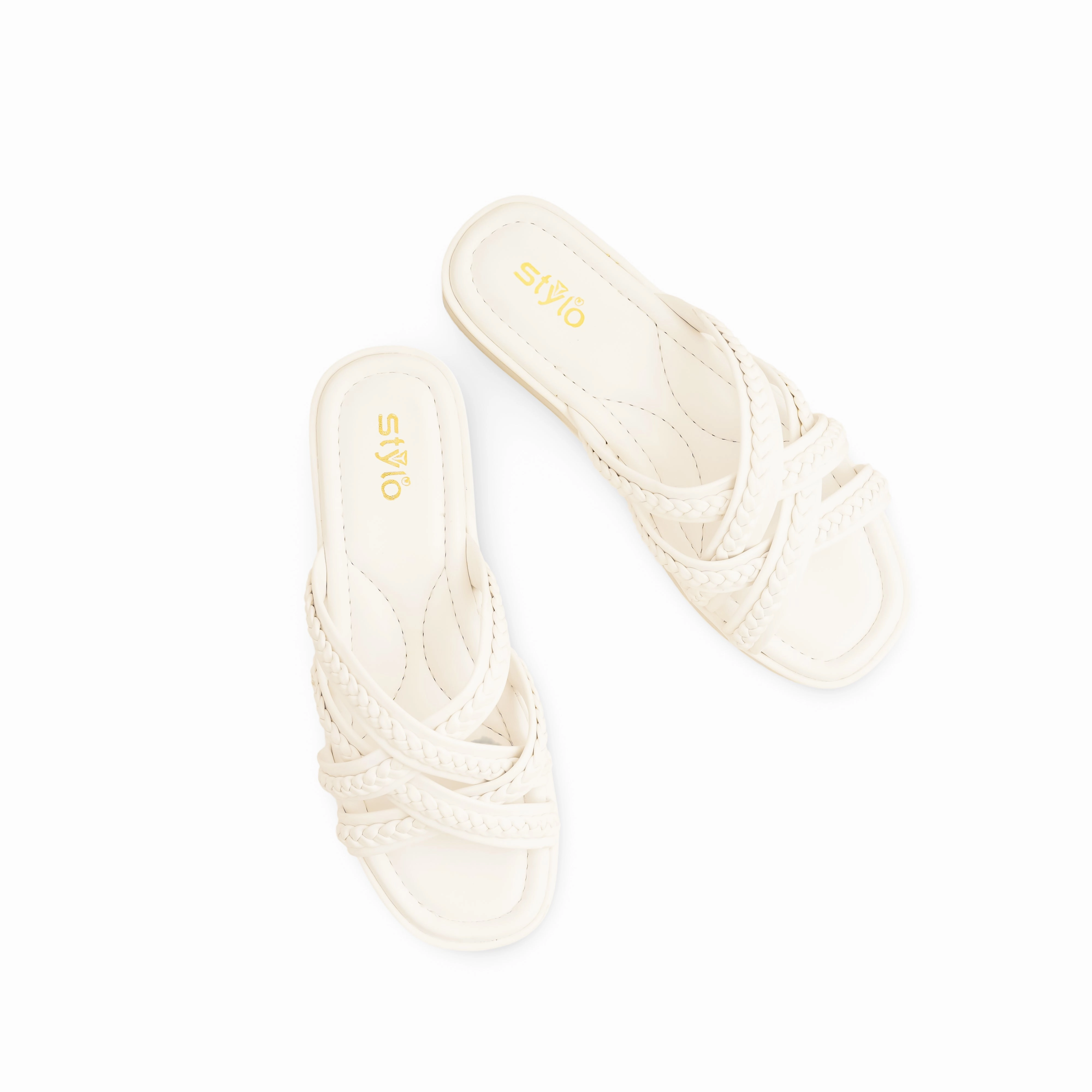 Childrens Christmas Slippers White Formal Slipper PU0475