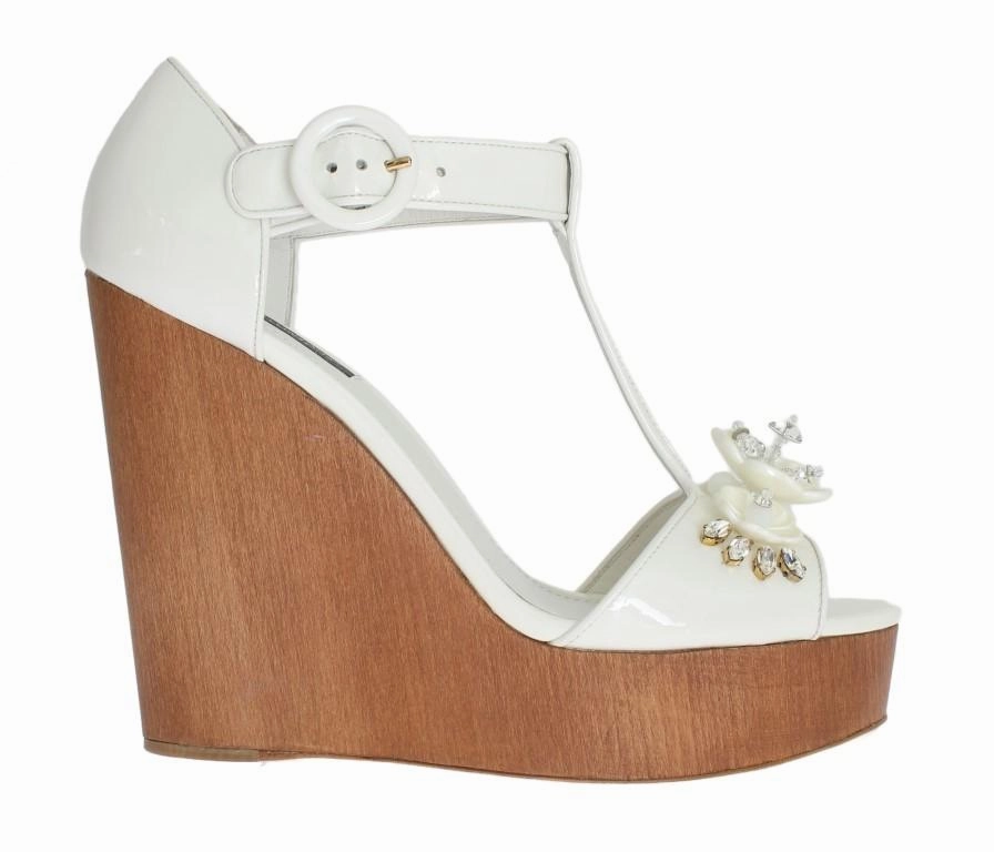 Sandals At Dsw White Leather Crystal Wedges Sandals