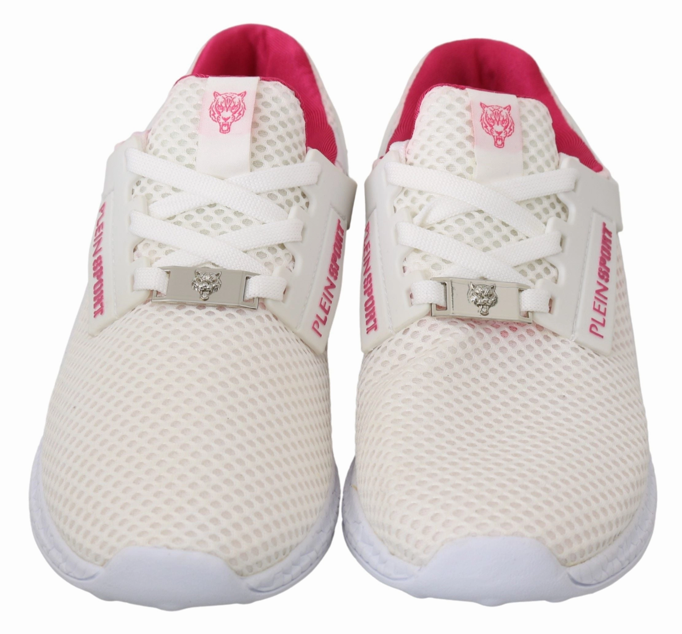 White Pink Polyester Becky Sneakers Shoes Edema Sneakers