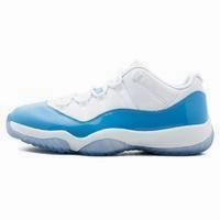 Men's Jordan 11 Low Basketball Shoes - White Blue Asics Wrestling Shoes Exeo