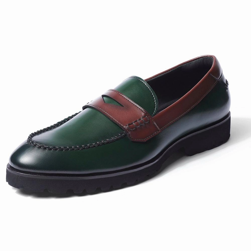 Windon Featherlite - Green Penny Chunky Loafers Saks Loafers
