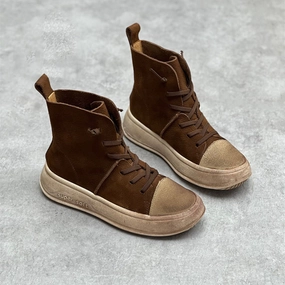 Casual Shoes Wikipedia Women Retro Casual Platform Leather Ankle Boots