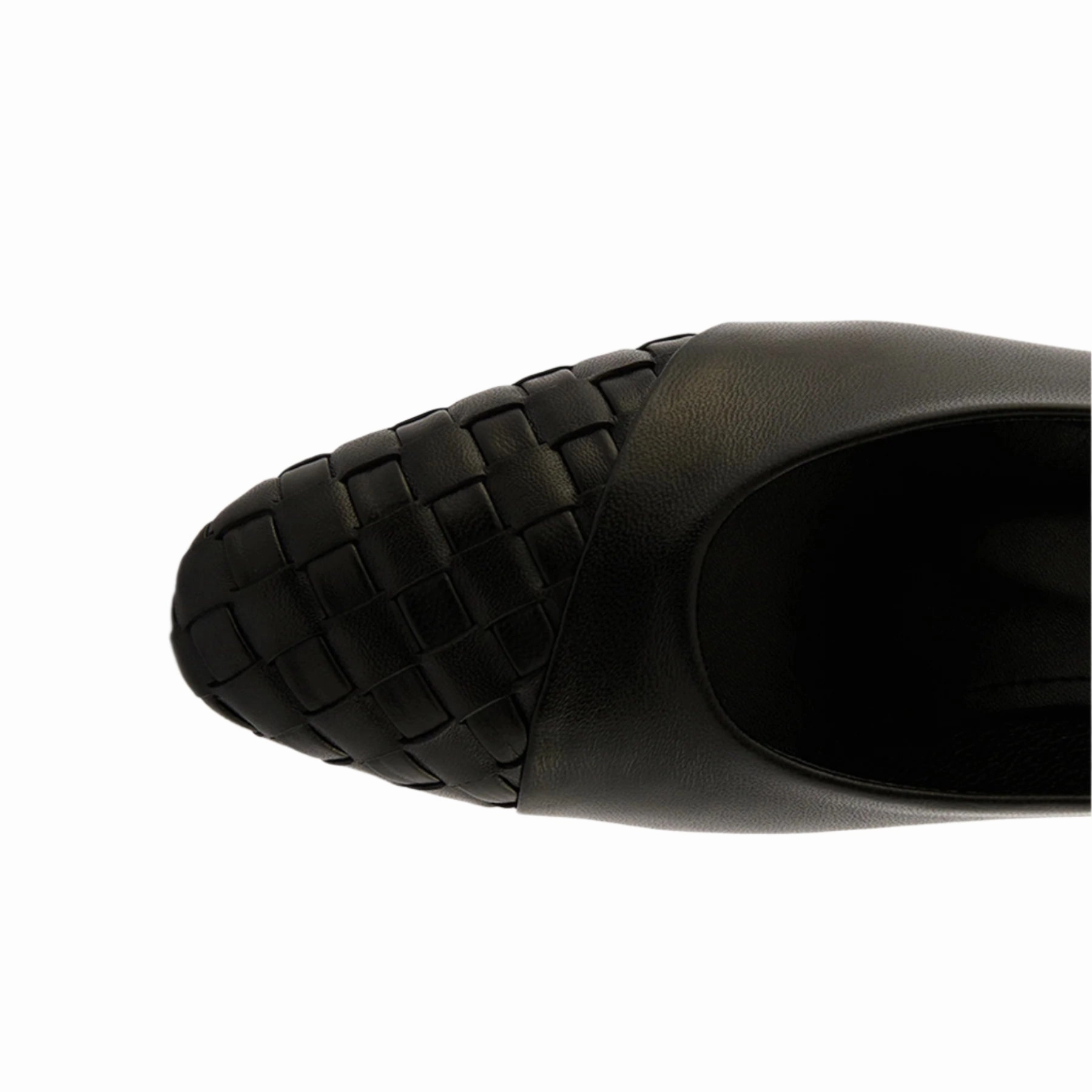 Women's Black Round-Toe Handmade Lambskin Leather Block Heels W1013 Best Shoes For Smart Casual Office