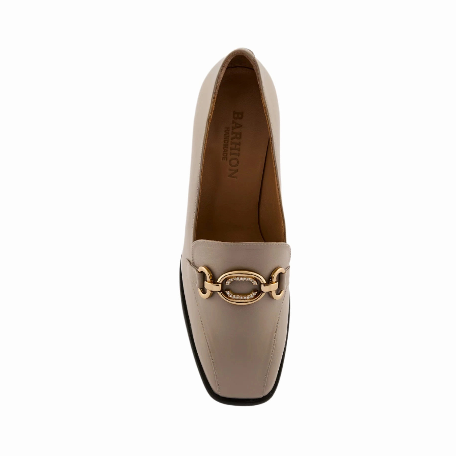 Casual Nearby Women's Mink Square-Toe Buckle Handmade Calf Leather Block Heels W6011