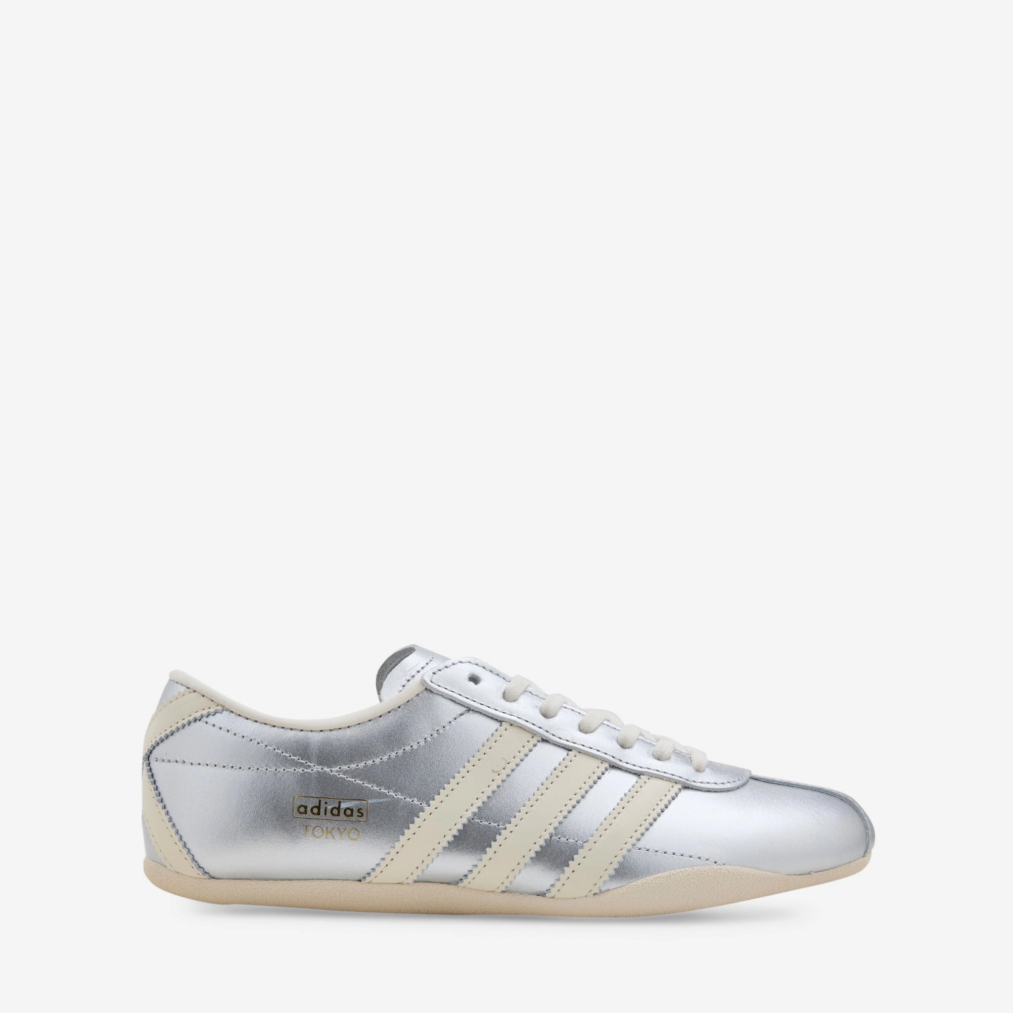 Women's Tokyo Silver Metallic | Cream White | Gold Metallic Adidas Game Court Tennis Shoe