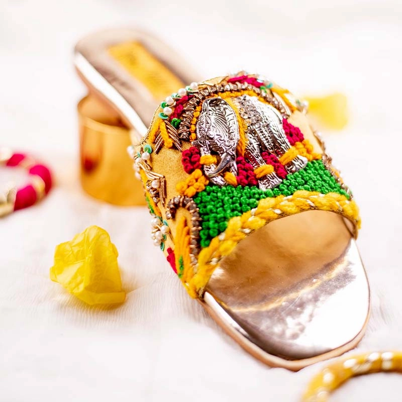 Casual Shoes For Bunions Yellow Fancy Slipper