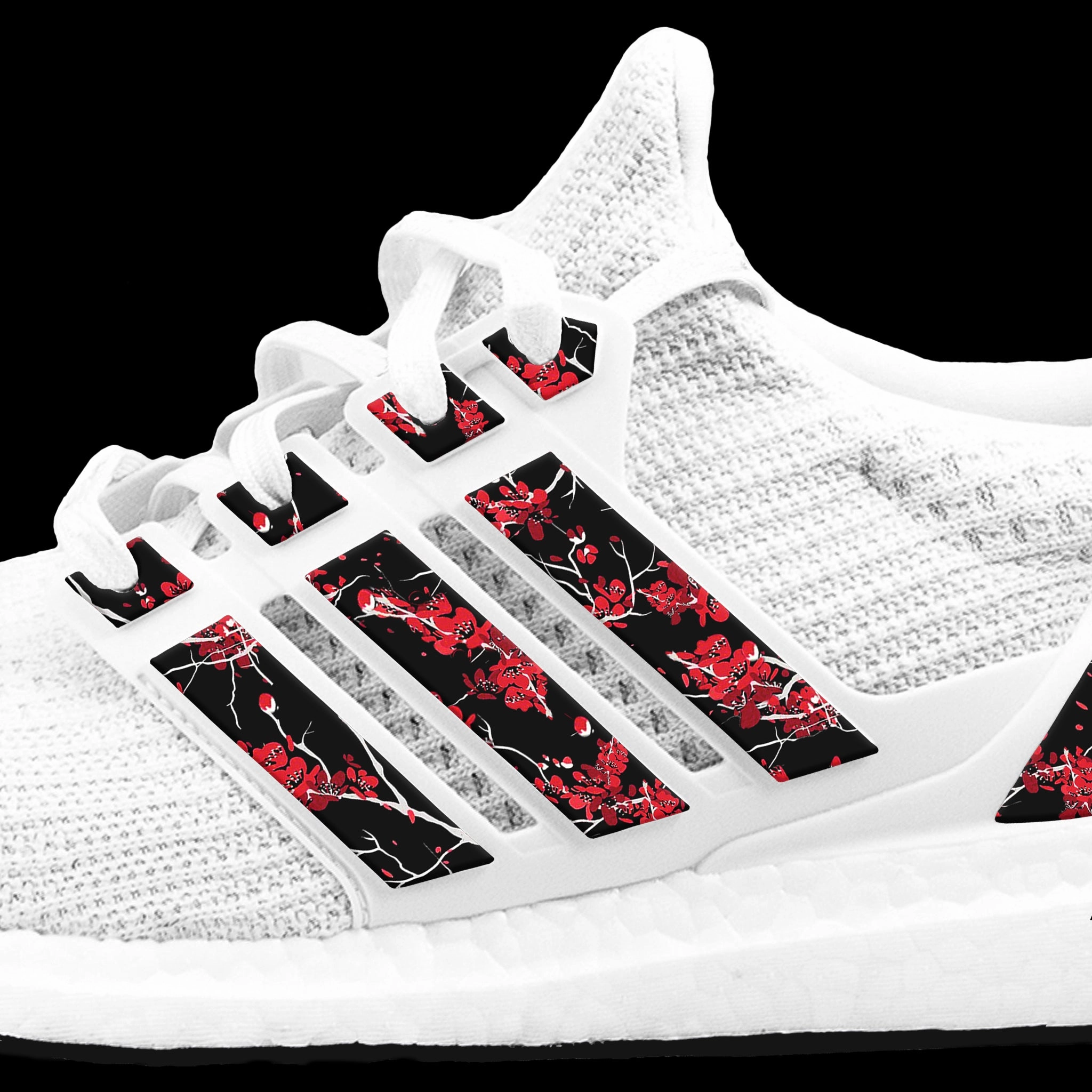 Adidas Samba Indoor Soccer Shoes Yin & Yang Cherry Blossom Stripes for Ultra Boost