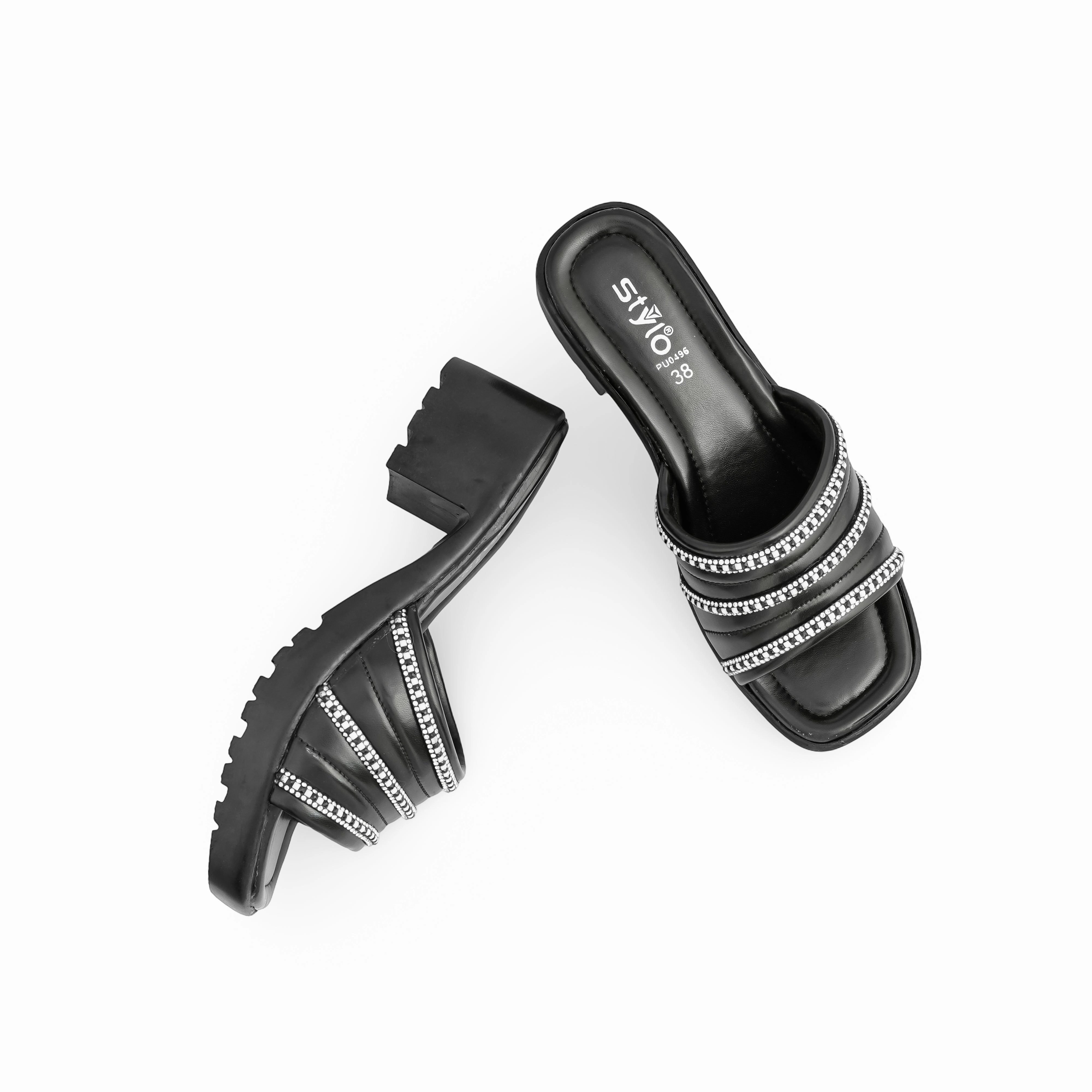 Black Formal Slipper PU0496 Balenciaga Fur Slides