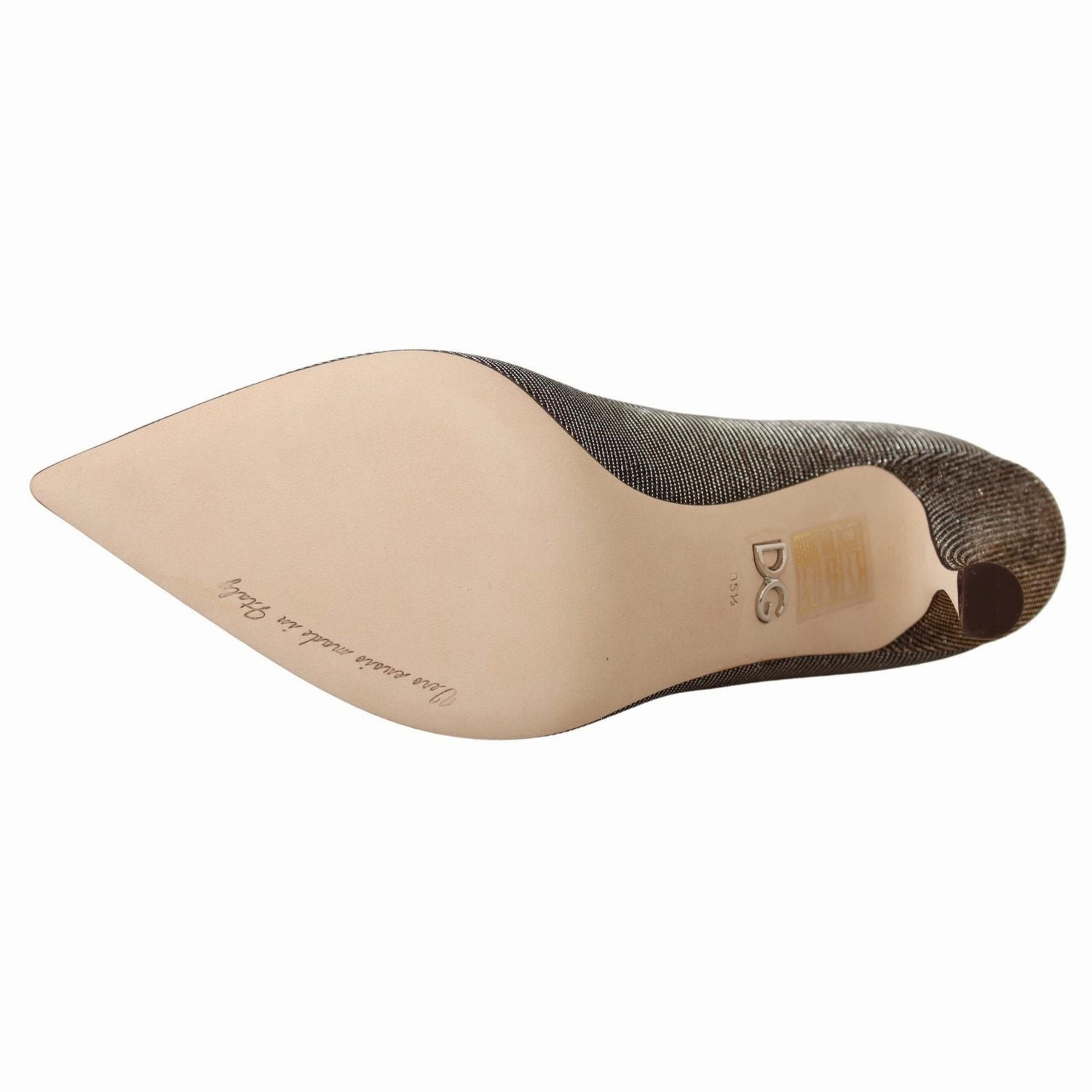 Sandals Resort Curacao Dolce & Gabbana Gold Silver Fabric Heels Pumps Shoes