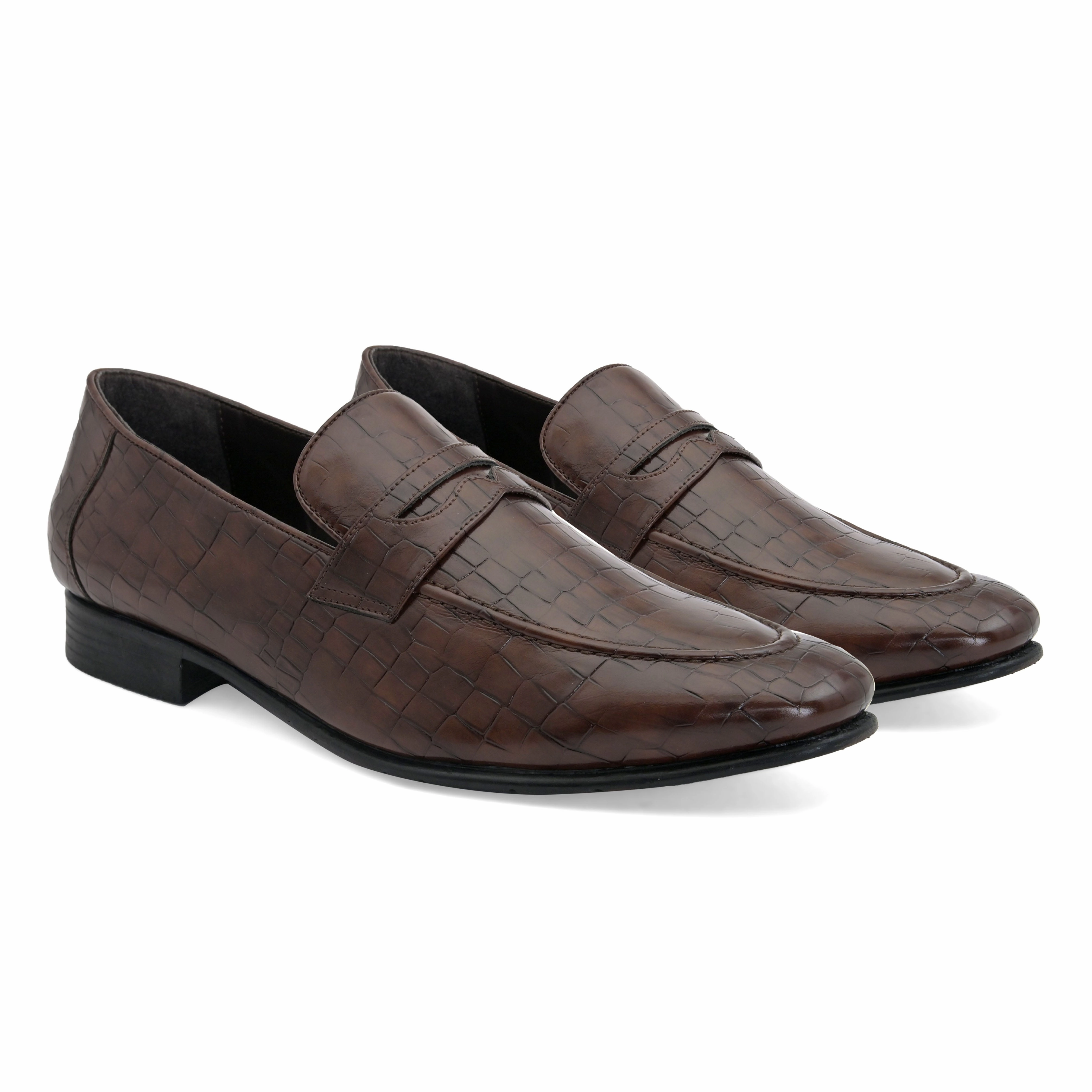 Clover Brown Penny Loafers Carrera Loafers