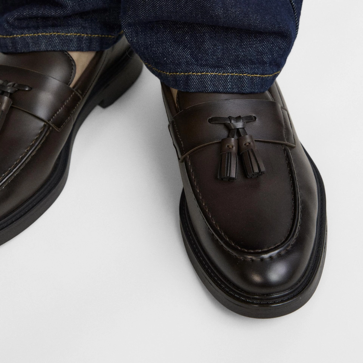 ZARA Smart Loafers With Tassels 2602-420-700-BRN Comfortable Walking Loafers