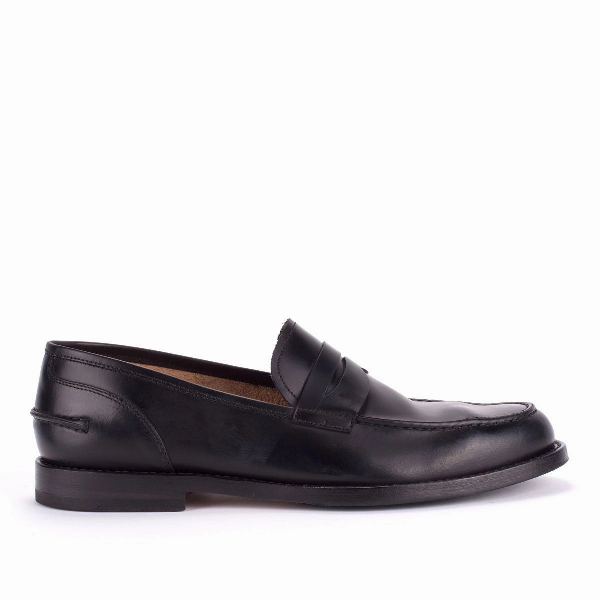 ZEN 57020<br>Black loafer Beef Roll Penny Loafers