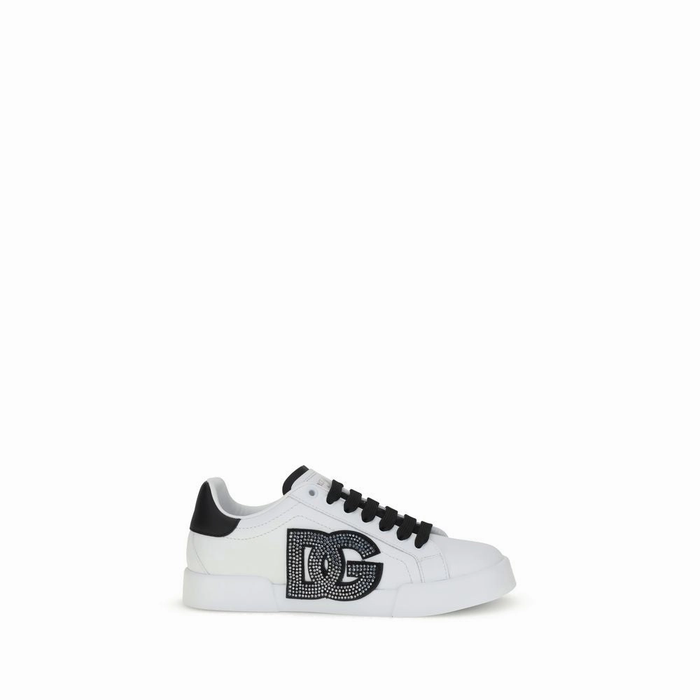 Sneakers For Toddlers Dolce & Gabbana White Calf Leather Bos Taurus Low Top Sneakers