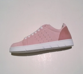Loewe Soft Sneakers in Light Pink Suede Flat Feather Shoes