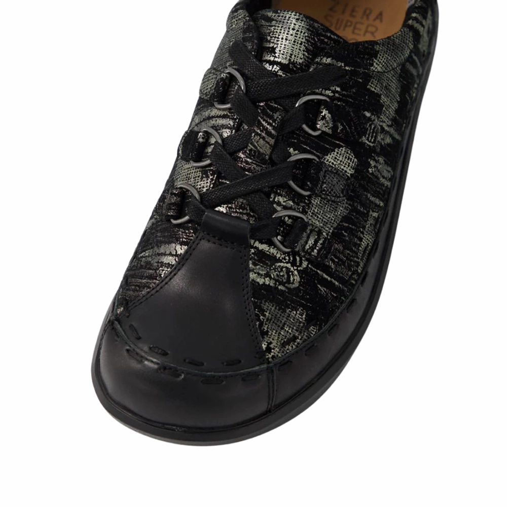 Daily Use Casual Shoes Ziera Allsorts Black/Khaki Leather Shoe (Women's)